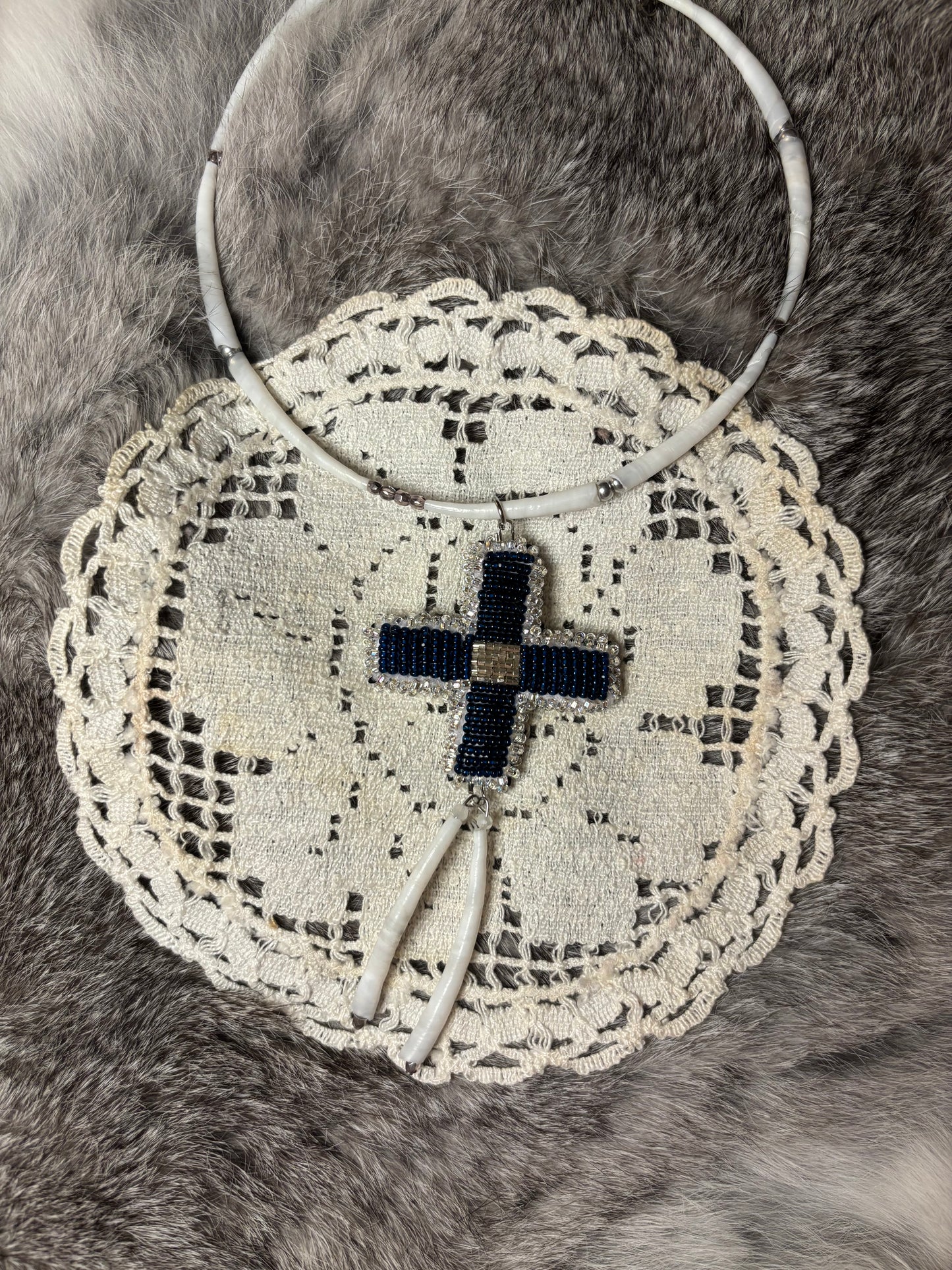 Star Necklace in Navy Blue