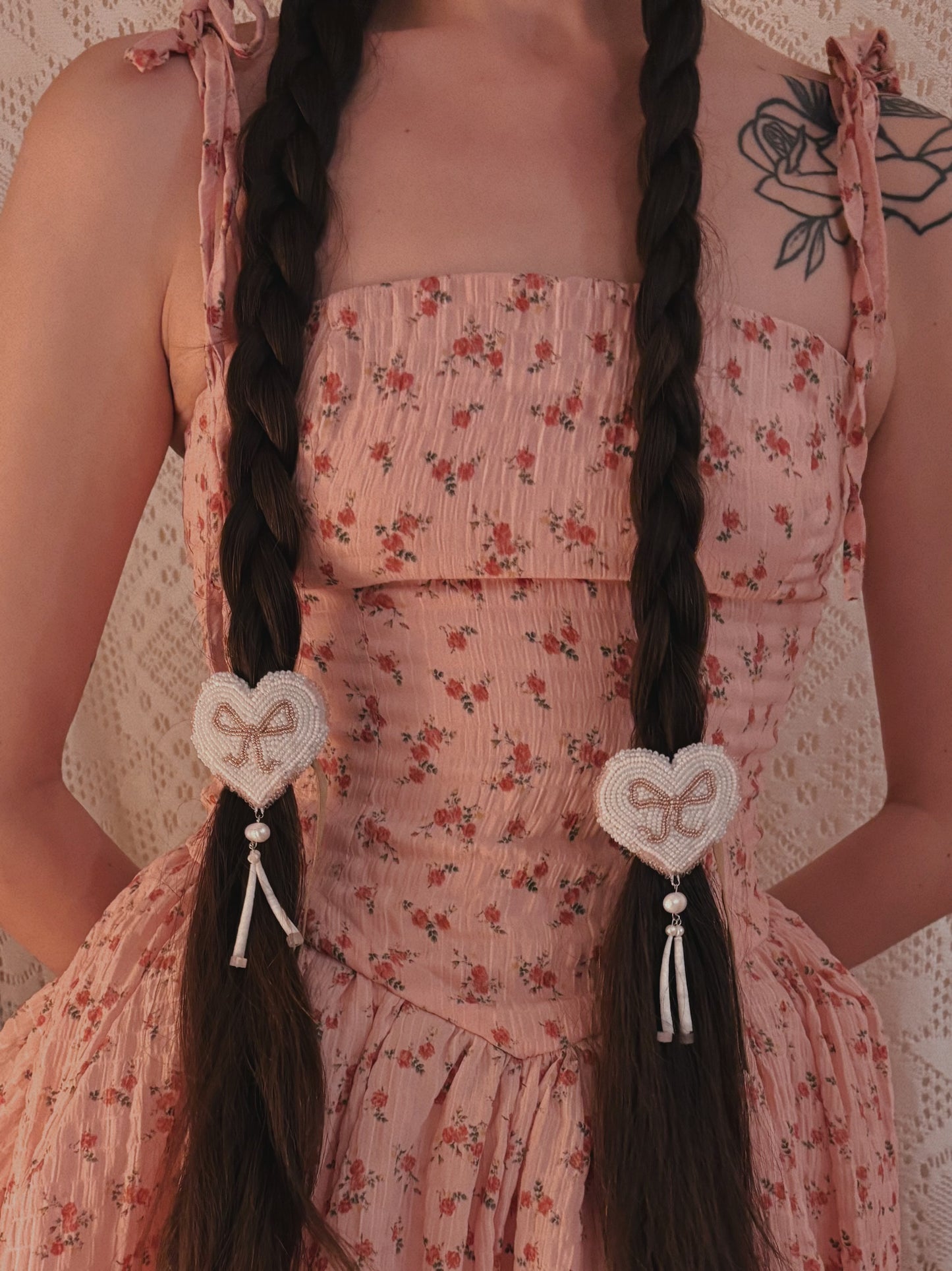 Beaded Bow Hairties
