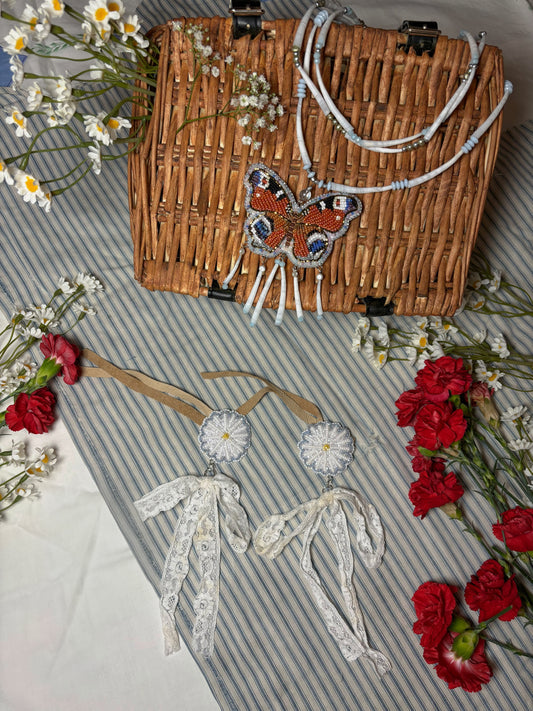 Peacock Butterfly Layered Necklace