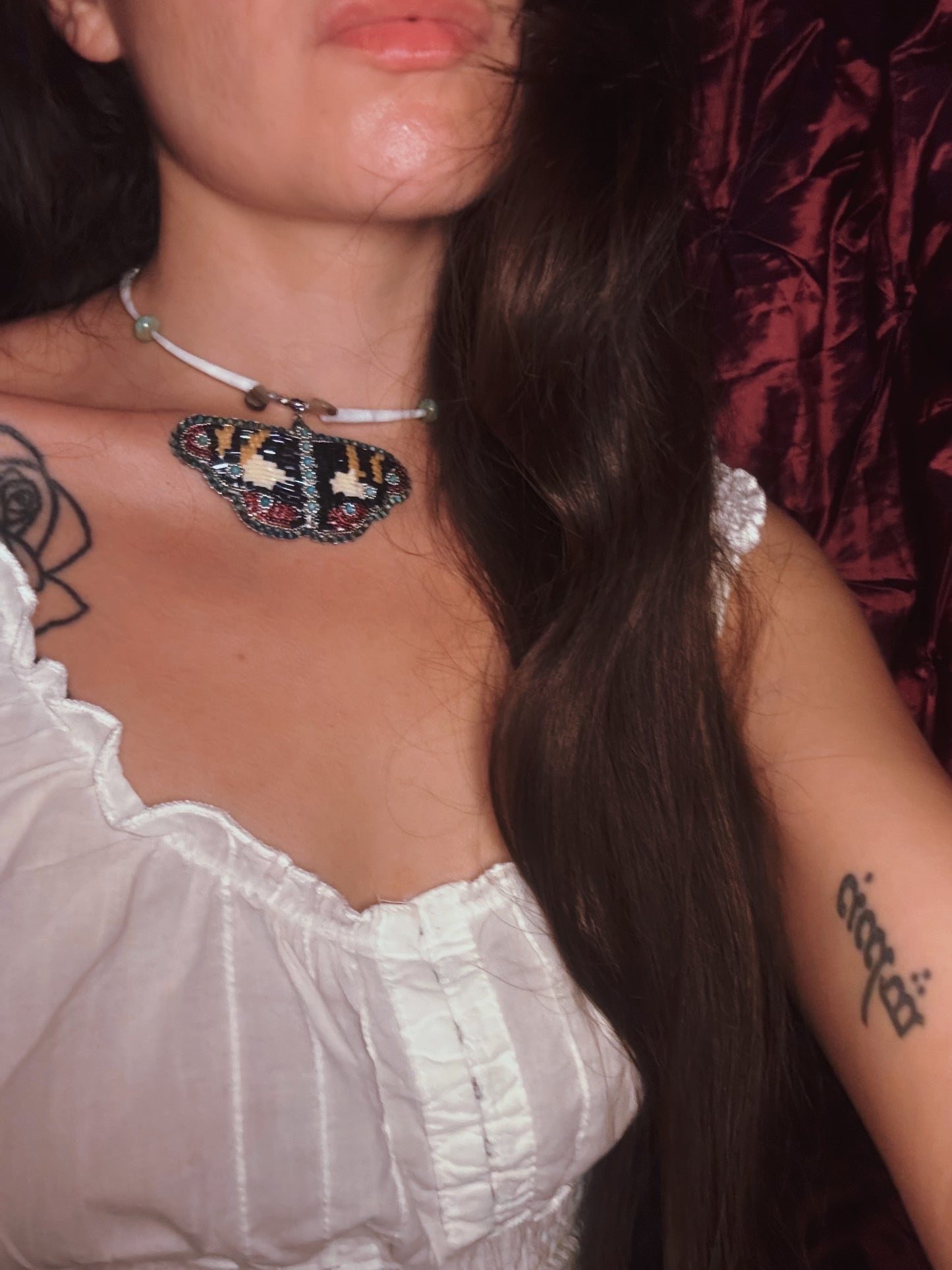 Beaded Butterfly Necklace