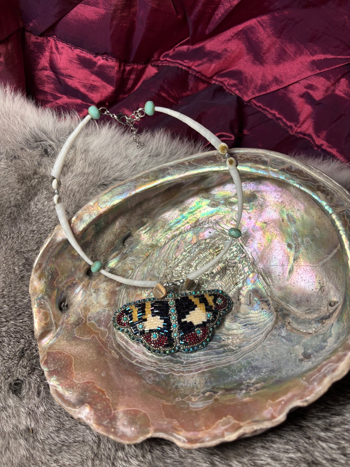 Beaded Butterfly Necklace