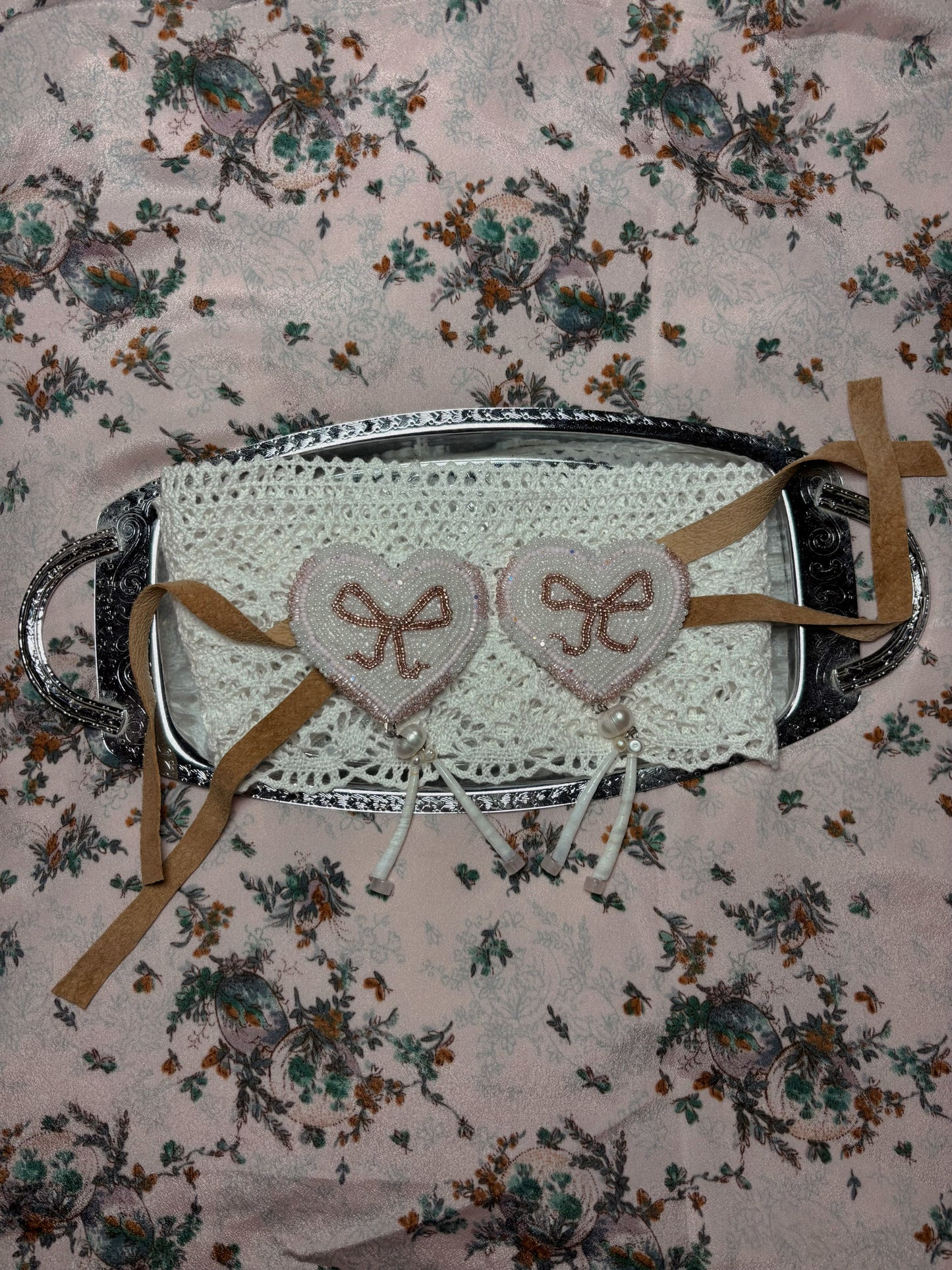 Beaded Bow Hairties