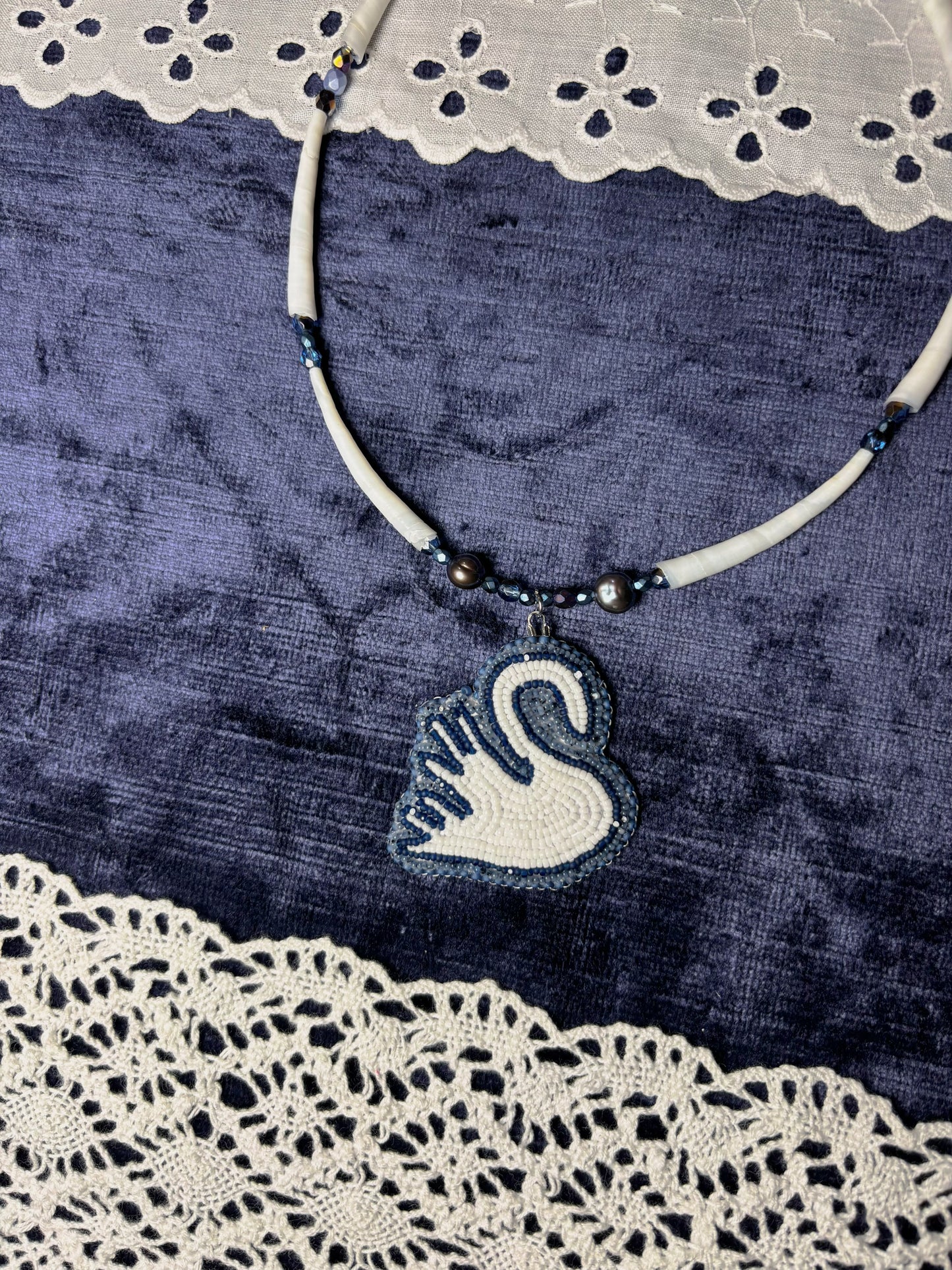 Mazzy Star Beaded Swan Necklace